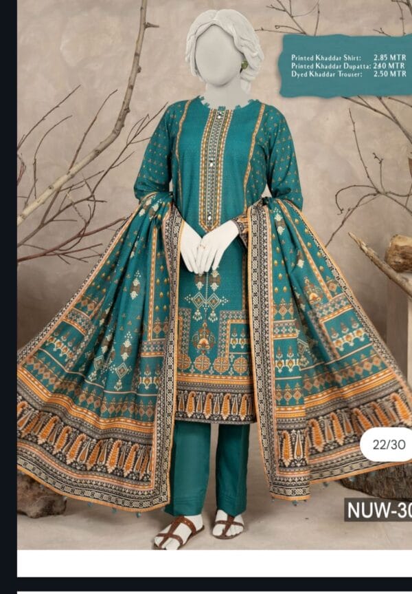 Narmin by Narkin’s printed 3piece khaddar